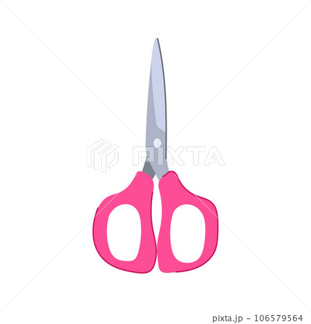 black scissor cartoon vector illustration 106579564