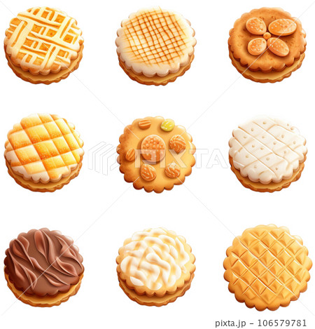 cakes isolated on white background 106579781