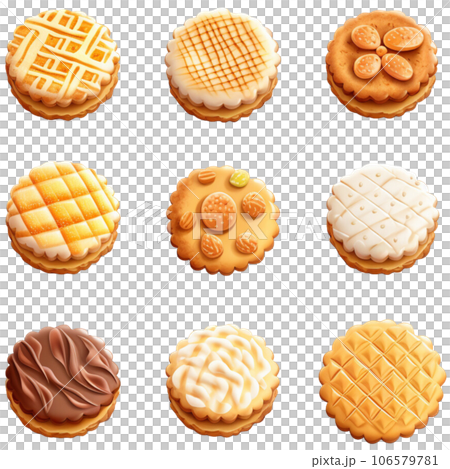 cakes isolated on white background 106579781