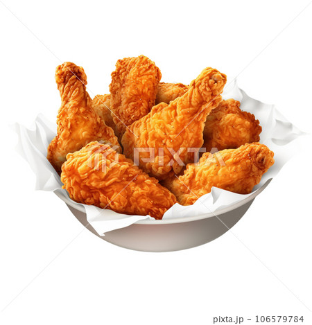 fried chicken nuggets in white plate 106579784