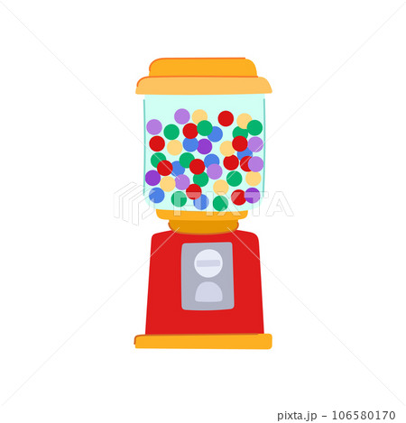 vending bubblegum machine cartoon vector illustration 106580170