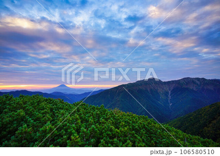 三伏峠から荒川岳　縦走 106580510