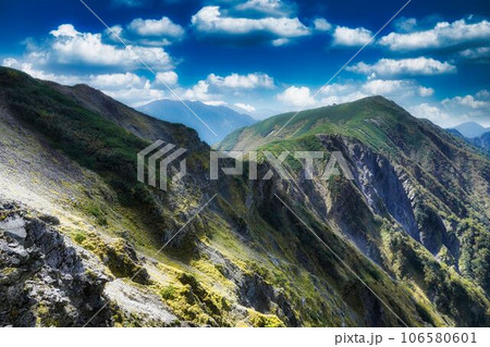 三伏峠から荒川岳　縦走 106580601