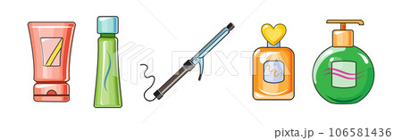 Female Object and Grooming Accessory Item Vector Set Female Object and Grooming Accessory Item Vector Set 106581436