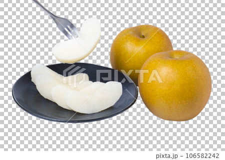 透明背景切梨的照片 赤梨新幹線 106582242