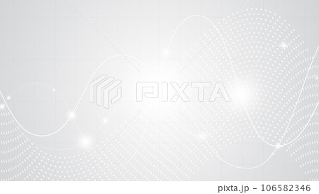 Gray background with wavy lines and dots. 106582346