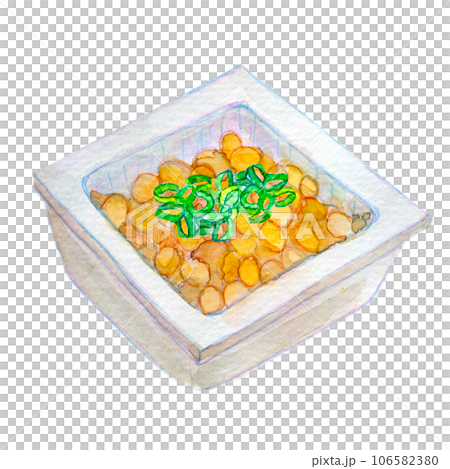 水彩插圖包中的納豆 水彩插圖包中的納豆 106582380