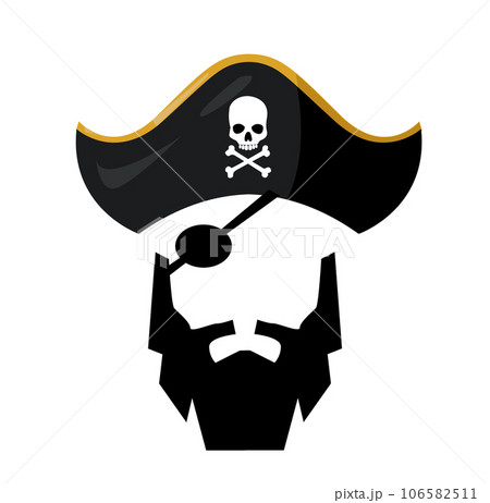 Bearded pirate with pirathat 106582511