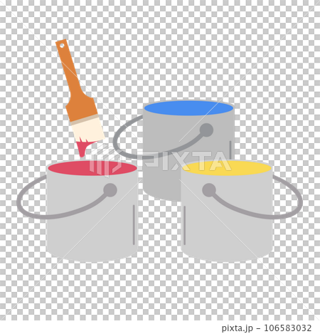 paint can and brush 106583032