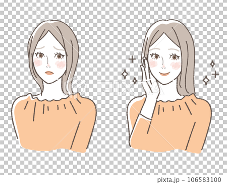 髪のトラブル　ビフォーアフター 106583100