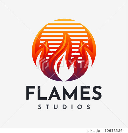 Modern flame fire ball circle abstract logo branding design Modern flame fire ball circle abstract logo branding design 106583864