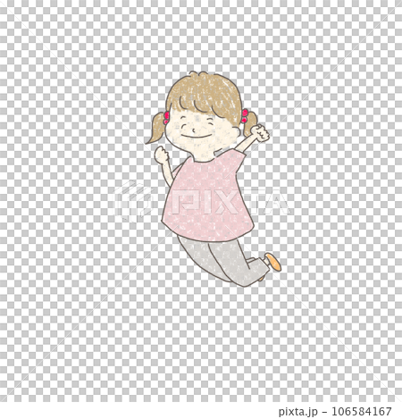 Jumping girl illustration 106584167