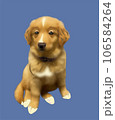 graphic portrait of a little labrador puppy 106584264