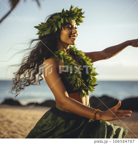 lifestyle photo women hula dancers in hawaii on beach - AI MidJourney lifestyle photo women hula dancers in hawaii on beach - AI MidJourney 106584787