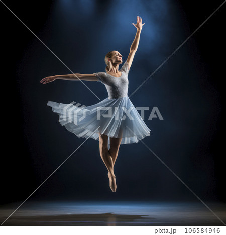 lifestyle photo ballet dancer on stage - AI...のイラスト素材 [106584946] - PIXTA
