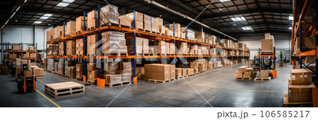 Retail warehouse with boxes 106585217