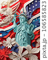 Layered paper cut forth of july 106585823