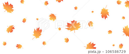 Autumn leaves banner. Big autumn sale. Fall orange and red leaf background. Social media design. Color maple falling foliage. Back to school frame. Happy Thanksgiving day. Vector illustration 106586729