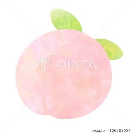 水彩手描き風のシンプルな桃 106588057