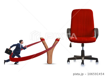 Career concept with businessman launched from slingshot 106591454