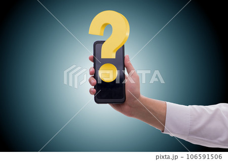 Concept of uncertainty with question mark 106591506