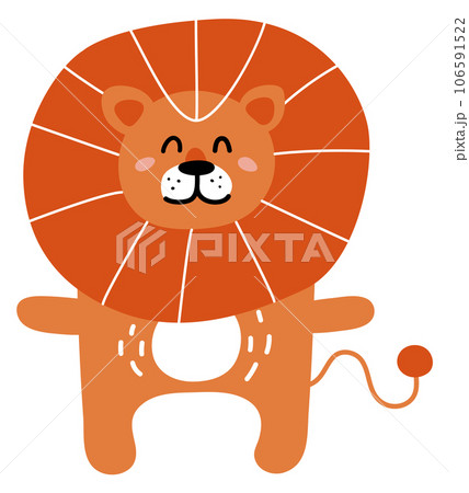 Funny lion. Cute sleeping animal. Scandinavian style Funny lion. Cute sleeping animal. Scandinavian style 106591522