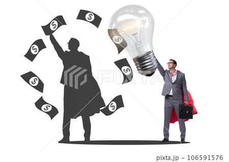 Businessman in money making idea concept Businessman in money making idea concept 106591576