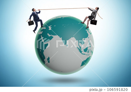 Illustration of global international conflict Illustration of global international conflict 106591820