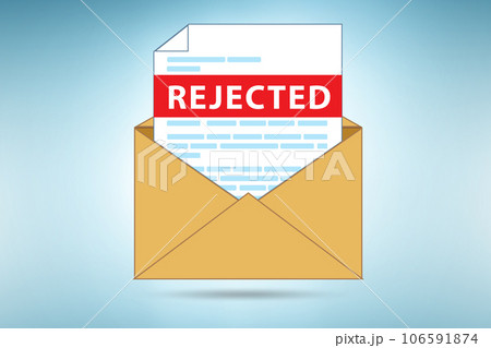 CV application rejection notice in employment concept 106591874