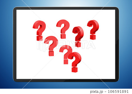 Concept of uncertainty with question mark 106591891