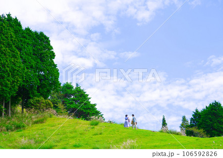【兵庫県】9月・神戸摩耶山を登山、山頂の掬星台からレンタサイクルで六甲山牧場へ 106592826