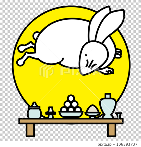 Mid-Autumn Moon, rabbits and offerings 106593737