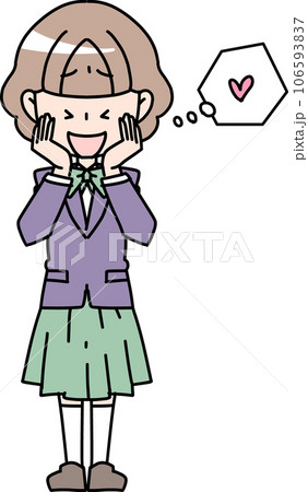 照れる女子生徒 106593837