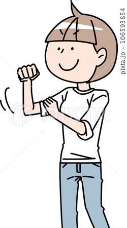 腕まくりの女性 106593854