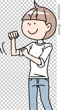 腕まくりの女性 106593854