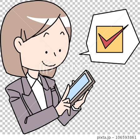 スマホをチェックする社会人女性 スマホをチェックする社会人女性 106593861