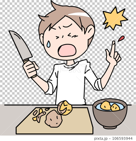 指を切った男性 106593944