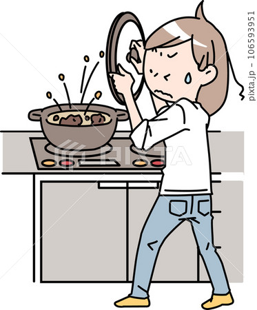 揚げ物が怖い女性 揚げ物が怖い女性 106593951