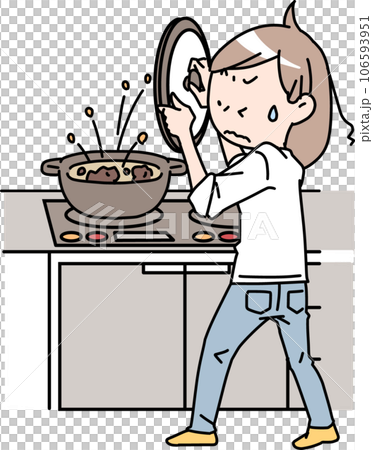 揚げ物が怖い女性 揚げ物が怖い女性 106593951