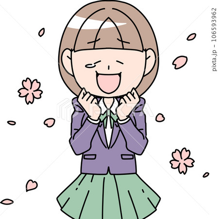 喜ぶ女子生徒 喜ぶ女子生徒 106593962