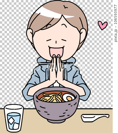 ラーメンを食べる男性 ラーメンを食べる男性 106593977