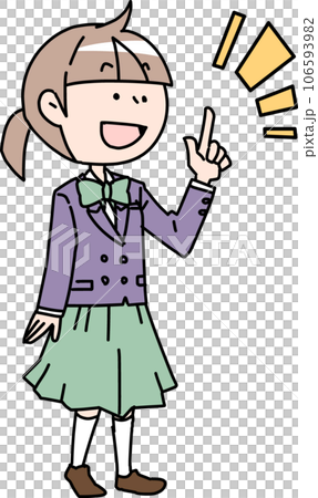 ひらめいた女子生徒 106593982