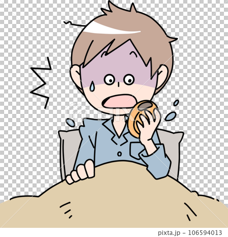 寝坊した男性 106594013