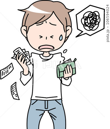 レシートばかりの男性 106594024