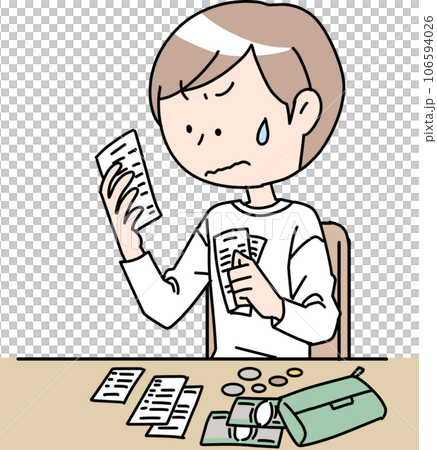 man checking receipt man checking receipt 106594026