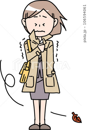 凍える社会人女性 106594061