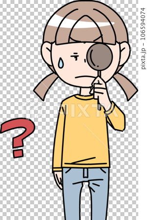 視力検査を受ける女子 106594074