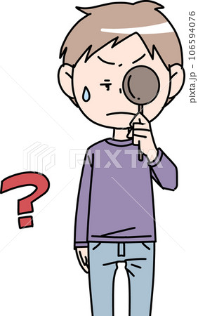 視力検査を受ける男子 106594076