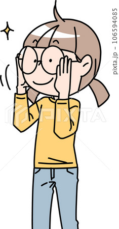 メガネをかける女子 メガネをかける女子 106594085