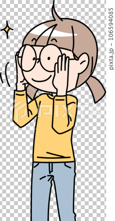 メガネをかける女子 メガネをかける女子 106594085